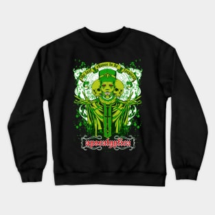 Green Zombie Skull Crewneck Sweatshirt